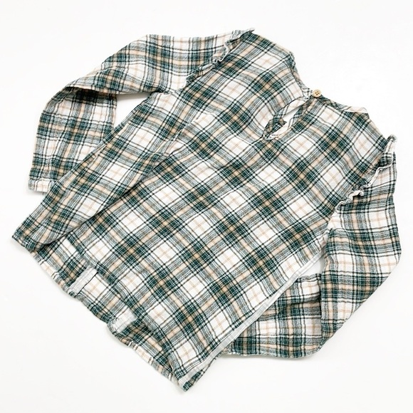 Art Class toddler girls plaid ruffle long sleeve top - Picture 2 of 3